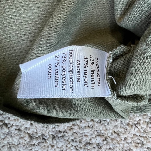 Maurice's Army Green Utility Jacket with Gray Jersey Hood, Size Small - Picture 6 of 10